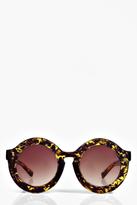 Thumbnail for your product : boohoo Claudia Oversize Round Mirrored Sunglasses