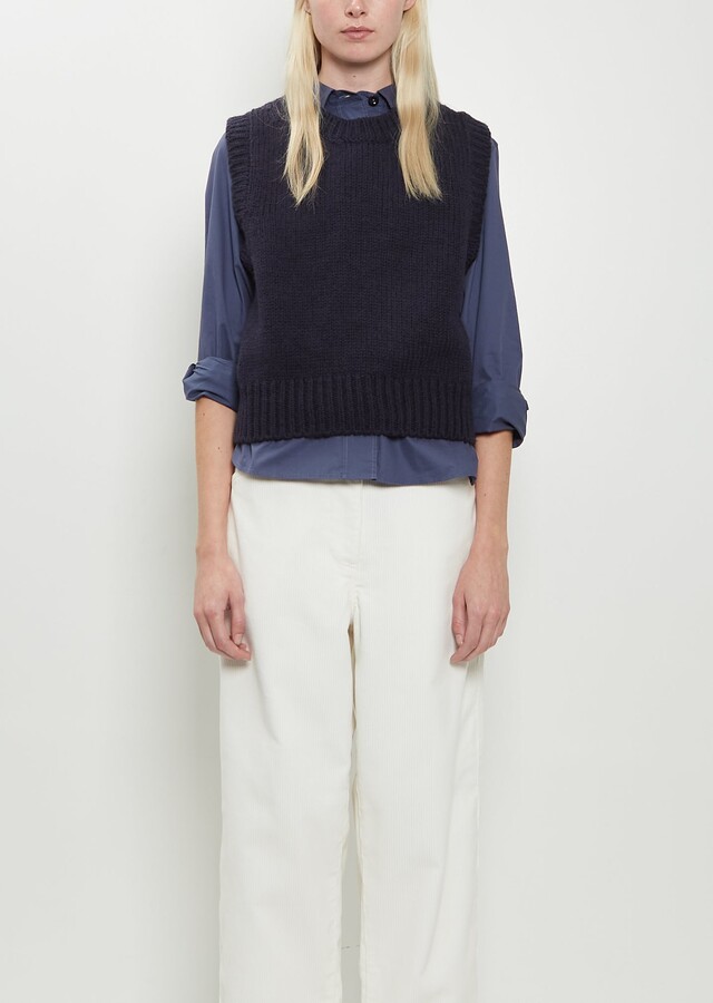 Mhl By Margaret Howell Chunky Pullover Merino Wool Vest