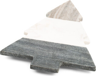 14x11 Marble Tree Serving Board With Non-slip Feet