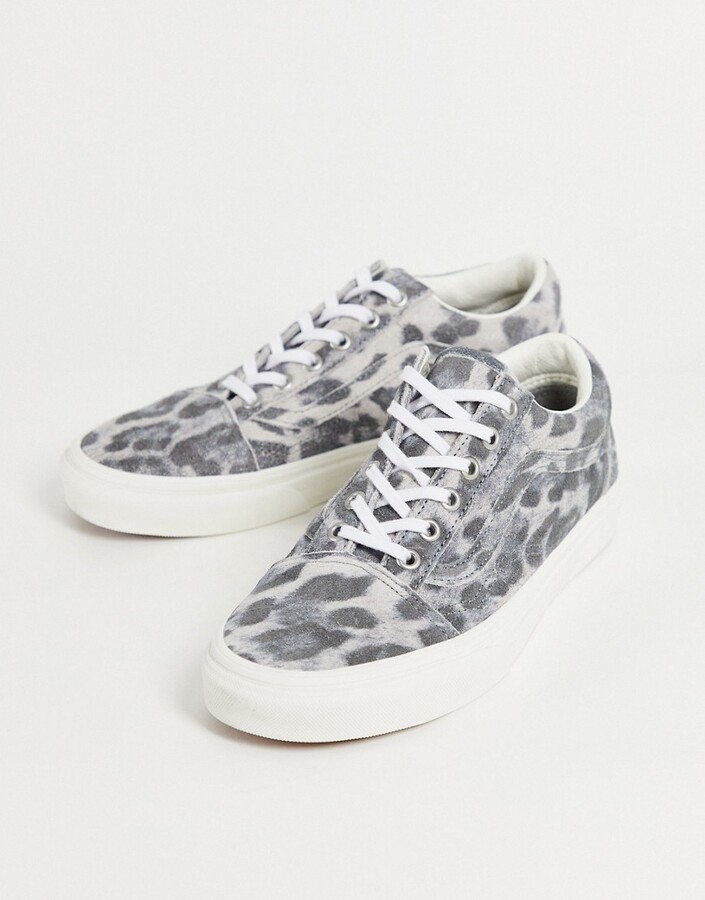 Vans Old Skool Hairy Suede leopard print sneakers in brown - ShopStyle