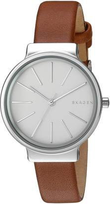 Skagen Women's 'Ancher' Quartz Stainless Steel and Leather Automatic Watch, Color:Brown (Model: SKW2479)