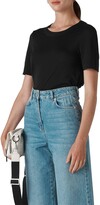 Thumbnail for your product : Whistles Rosa Double Trim T-Shirt - Black