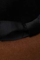 Thumbnail for your product : Sensi Grosgrain-trimmed Two-tone Wool-felt Fedora