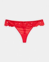 Thumbnail for your product : New Look lace thong in bright red