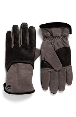 Timberland Leather & Canvas Gloves