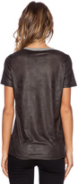 Thumbnail for your product : Monrow Perforated Leather Tee
