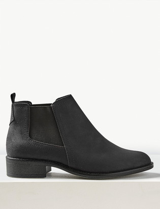 Marks and Spencer Wide Fit Chelsea Block Heel Ankle Boots