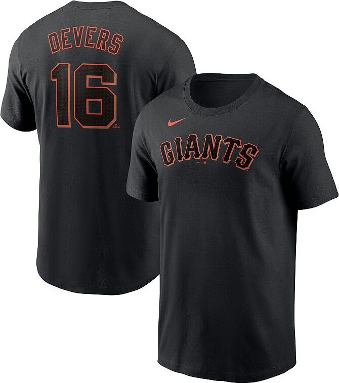 Men's Nike Rafael Devers Black San Francisco Giants Name & Number T-Shirt