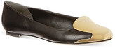 Thumbnail for your product : Alexander McQueen Gold ballerina pumps