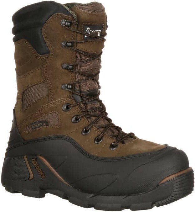 Rocky Men's Blizzardstalker Non Waterproof 9 Inch Lace Up Work Boots - Steel Toe - Brown Size 13(M)