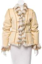 Thumbnail for your product : Giuliana Teso Fur-Trimmed Suede Jacket
