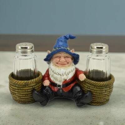FC Design 6.75"W Gnome Salt & Pepper Shakers Holder