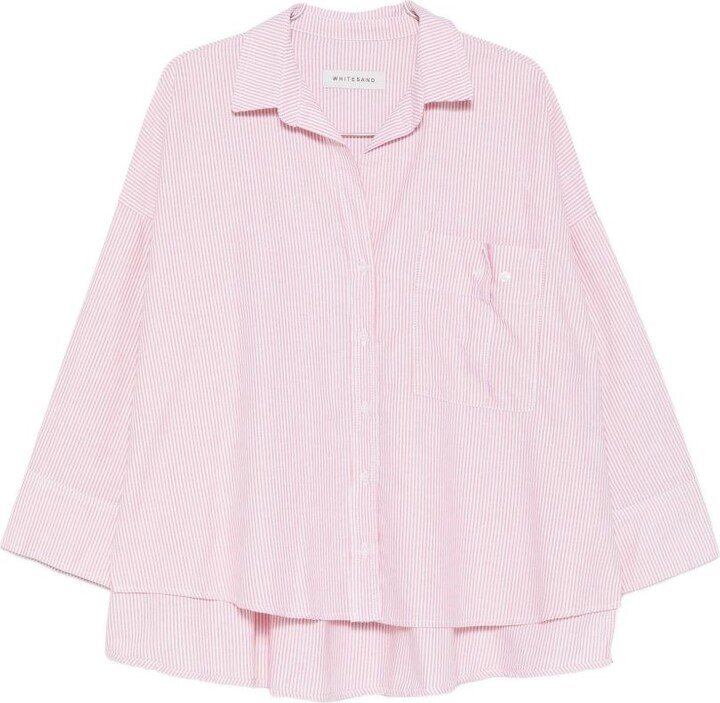 White Sand Striped Cotton Shirt