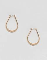 Thumbnail for your product : ASOS Flat Oval Hoop Earrings
