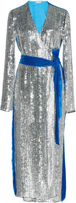 ATTICO Sequined Velvet Robe Dress