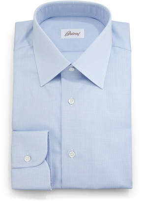 Brioni Textured Solid Dress Shirt, Light Blue