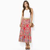 Thumbnail for your product : Ralph Lauren Paisley Cotton Tiered Skirt