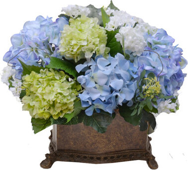 Floral Home Decor Mixed Centerpiece in Planter