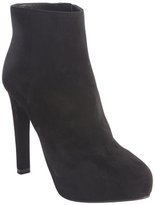 Thumbnail for your product : Prada black suede side zip platform heel booties