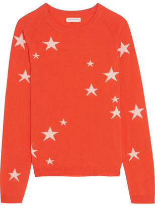 Chinti and Parker Star-intarsia Cashmere Sweater - Orange