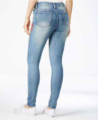 Indigo Rein Juniors' Embroidered Skinny Jeans