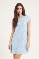 Thumbnail for your product : Blue Lace Overlay Swing Dress