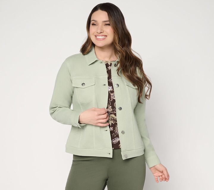 Denim & Co. Color Classic Stretch Denim Jacket