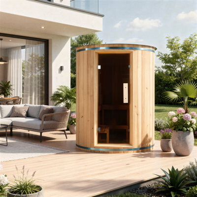 royal saunas hongyuan Hongyuan Royal Saunas Outdoor Tube sauna with 6KW Harvia Heater