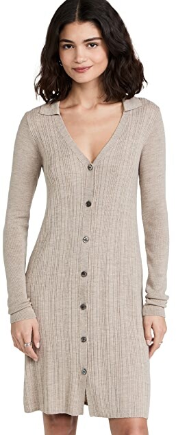 sweater dress with buttons down the front