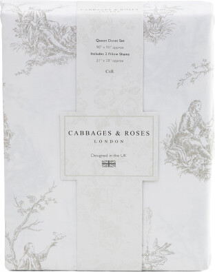 TJMAXX Cabbages And Roses Cameo Duvet Set, Cotton