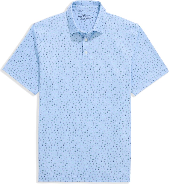 Vineyard Vines Golf Print Sankaty Performance Polo