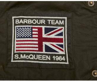 Barbour Steve Mcqueen 9665 Chest Logo Wax Jacket Colour: OLIVE, Size: