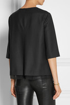 Thumbnail for your product : The Row Savo wool-flannel and silk-chiffon top