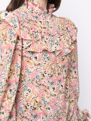 The Vampire's Wife Manuella floral silk blouse