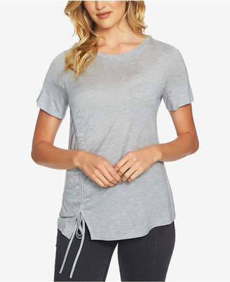 1 STATE Cinched Asymmetrical-Hem Top