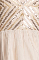 Thumbnail for your product : Aidan Mattox Aidan by Spaghetti Strap Sequin & Tulle Dress (Online Only)
