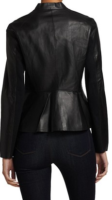 LAMARQUE Rachel Reversible Metallic Leather Jacket