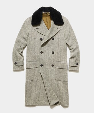 Todd Snyder Double Breasted Herringbone Topcoat with removable Shearling  Collar - ShopStyle Raincoats & Trench Coats