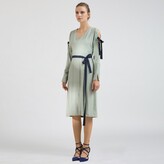 Thumbnail for your product : Smart and Joy Women's Green Cold Shoulder V-Neck Dress