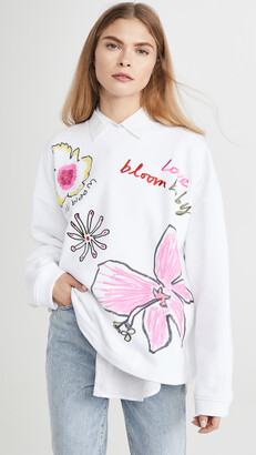 Mira Mikati Floral Print & Embossed Sweatshirt