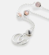 Thumbnail for your product : Gucci Double G sterling silver necklace with mother of pearl