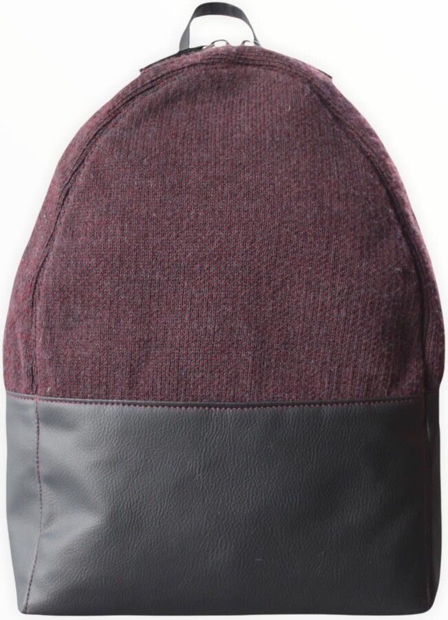 Maria Aristidou Unisex Deux Côtés Backpack - Charcoal & Burgundy