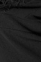 Thumbnail for your product : Lela Rose Macramé Lace-Paneled Cotton-Blend Dress