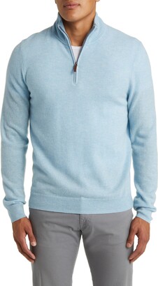 Nordstrom Cashmere Quarter Zip Pullover Sweater