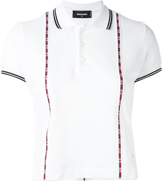 DSQUARED2 check insert polo shirt
