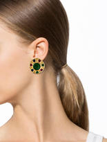Thumbnail for your product : Christian Dior Glass Cabochon Disc Clip-On Earrings