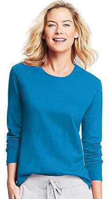 Hanes Women's Long-Sleeve Crewneck T-Shirt__S