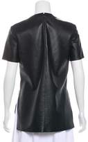 Thumbnail for your product : Givenchy Leather Short Sleeve Top