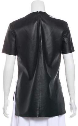 Givenchy Leather Short Sleeve Top