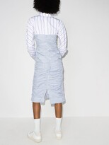 Thumbnail for your product : Ganni Zip-Front Vertical-Stripe Shirtdress